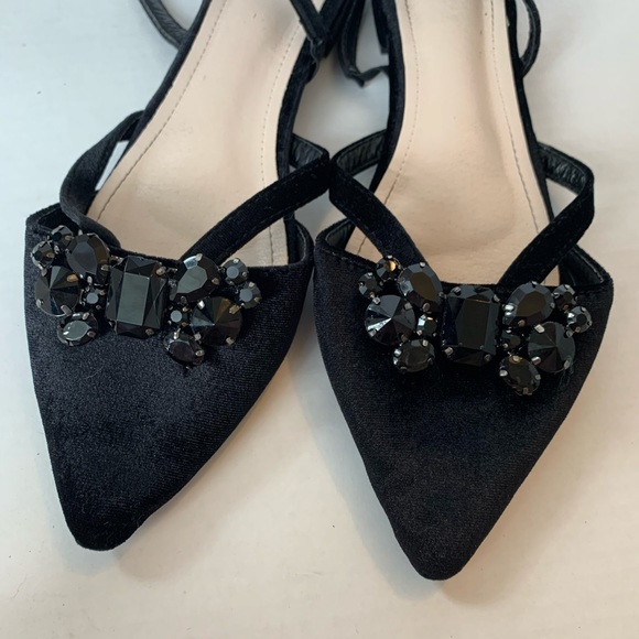 Chic Black Flats Velvet 9 - Picture 2 of 5